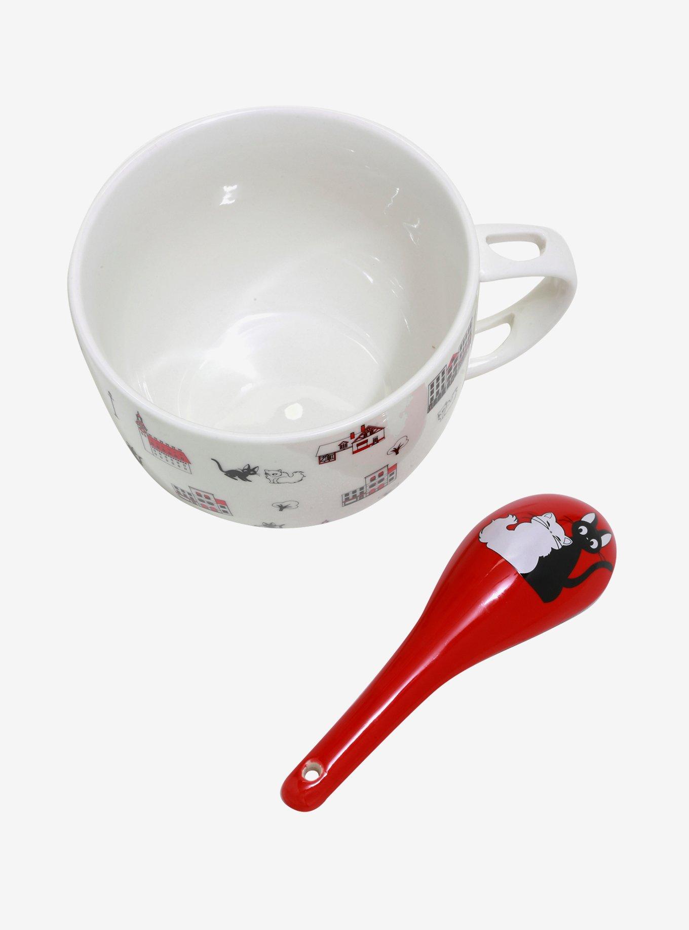 Studio Ghibli Kiki's Delivery Service Jiji & Lily Soup Mug & Spoon, , alternate