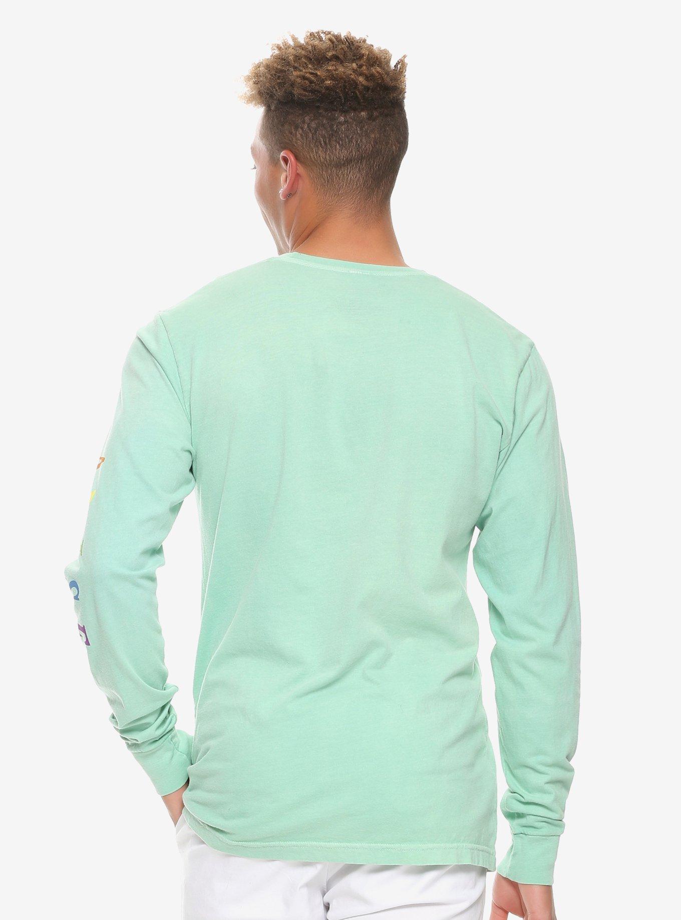 Dragon Ball Z Shenron Multicolored Letters Long Sleeve T-Shirt, GREEN, alternate