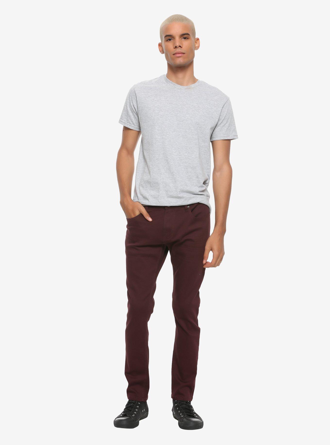 Maroon Skinny Pants, MAROON, alternate