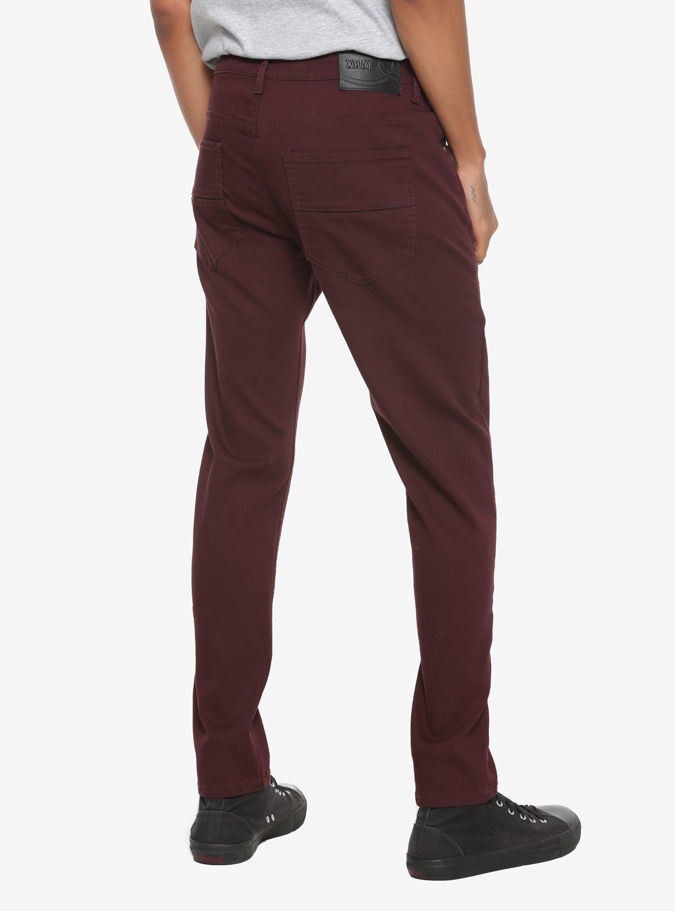 Maroon Skinny Pants, MAROON, alternate