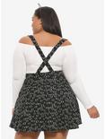 Black Cat Suspender Skirt Plus Size, WHITE, alternate