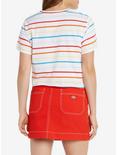 Dickies Rainbow Stripe Girls Crop T-Shirt, RAINBOW, alternate