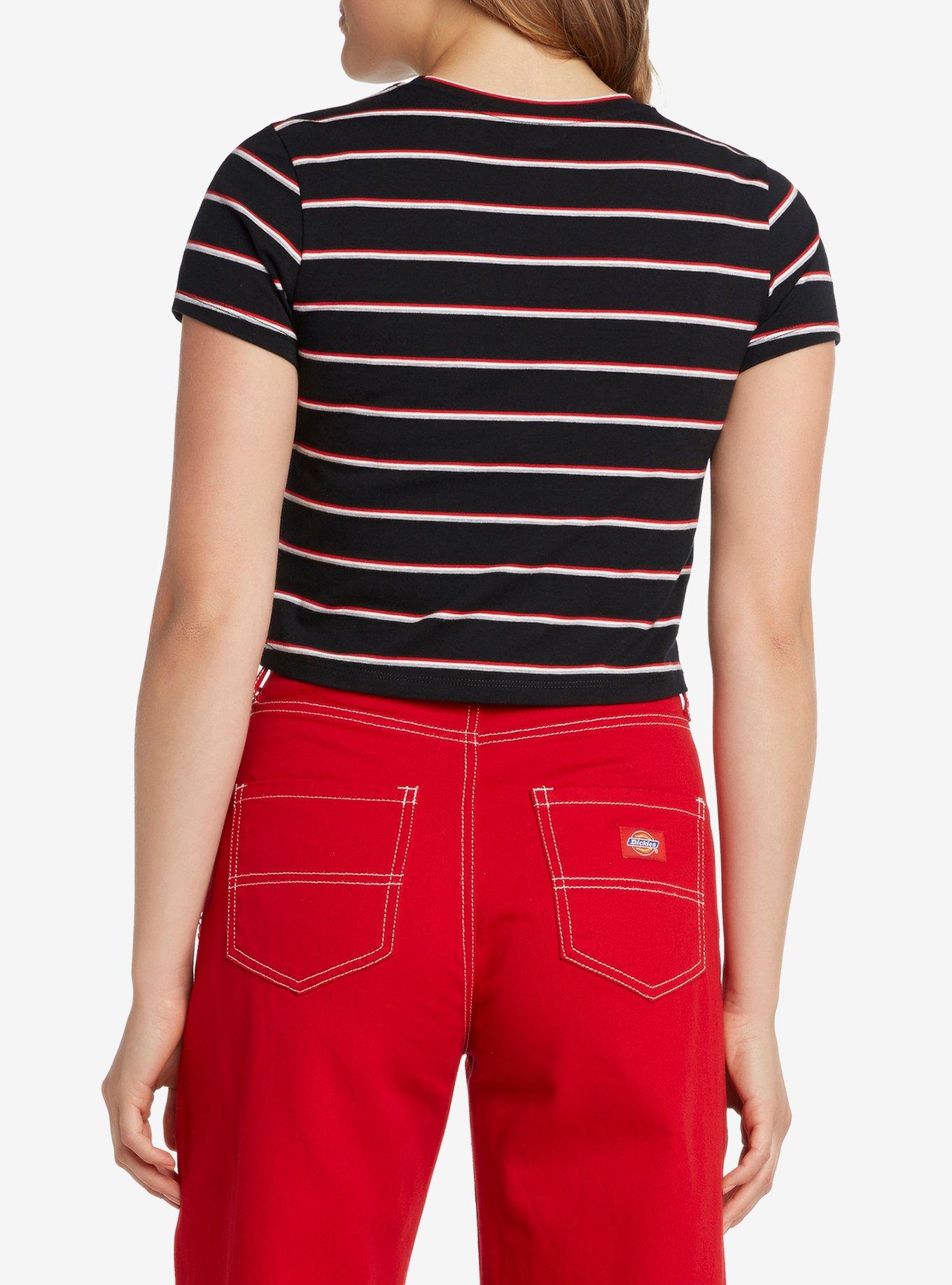 Dickies Striped Girls Crop T-Shirt, , alternate