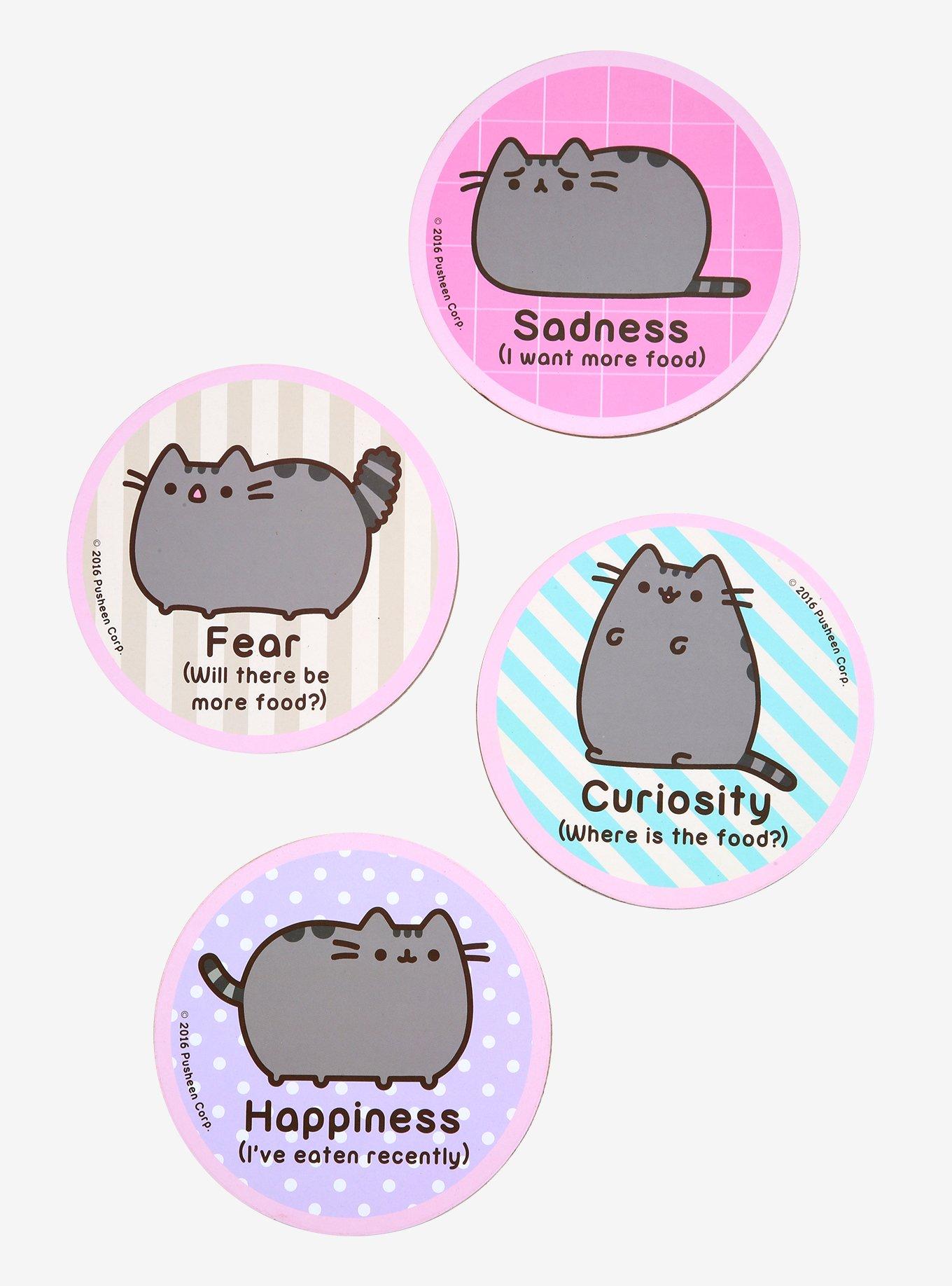 Pusheen Cat Emotions Coaster Set, , alternate