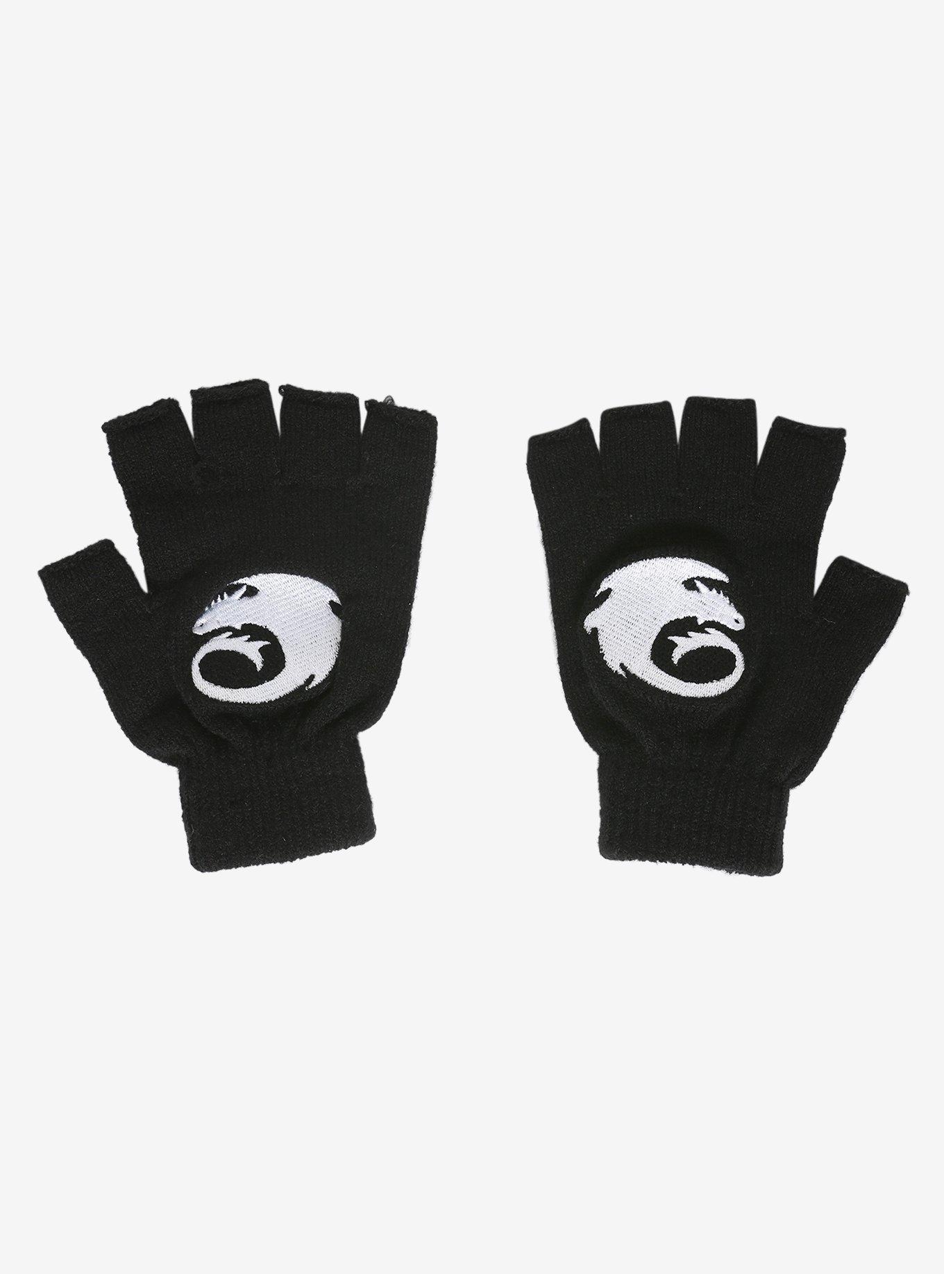 How To Train Your Dragon Toothless Fingerless Gloves, , alternate