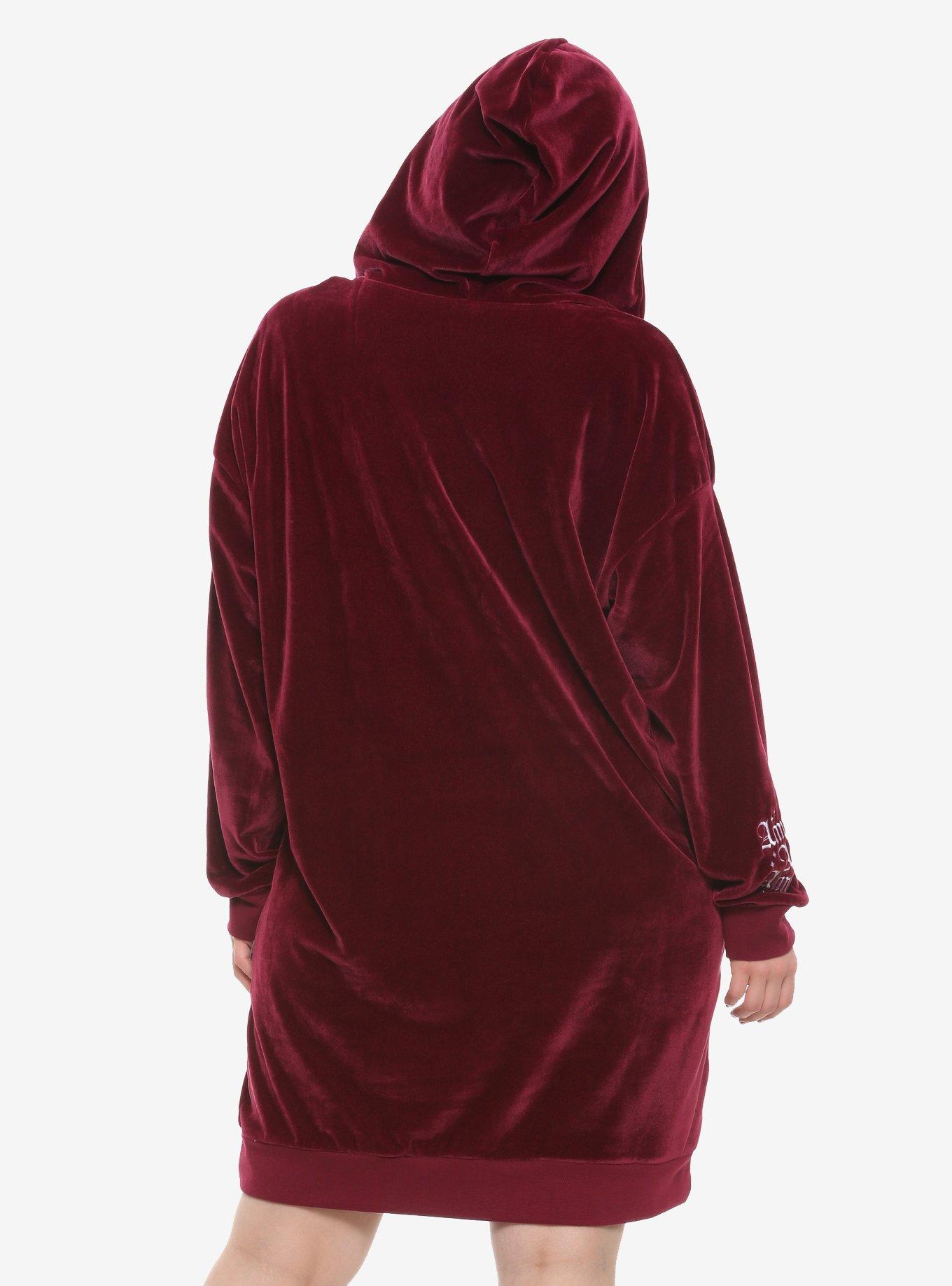 Her Universe Disney Hocus Pocus Velour Lace-Up Hoodie Dress Plus Size, , alternate