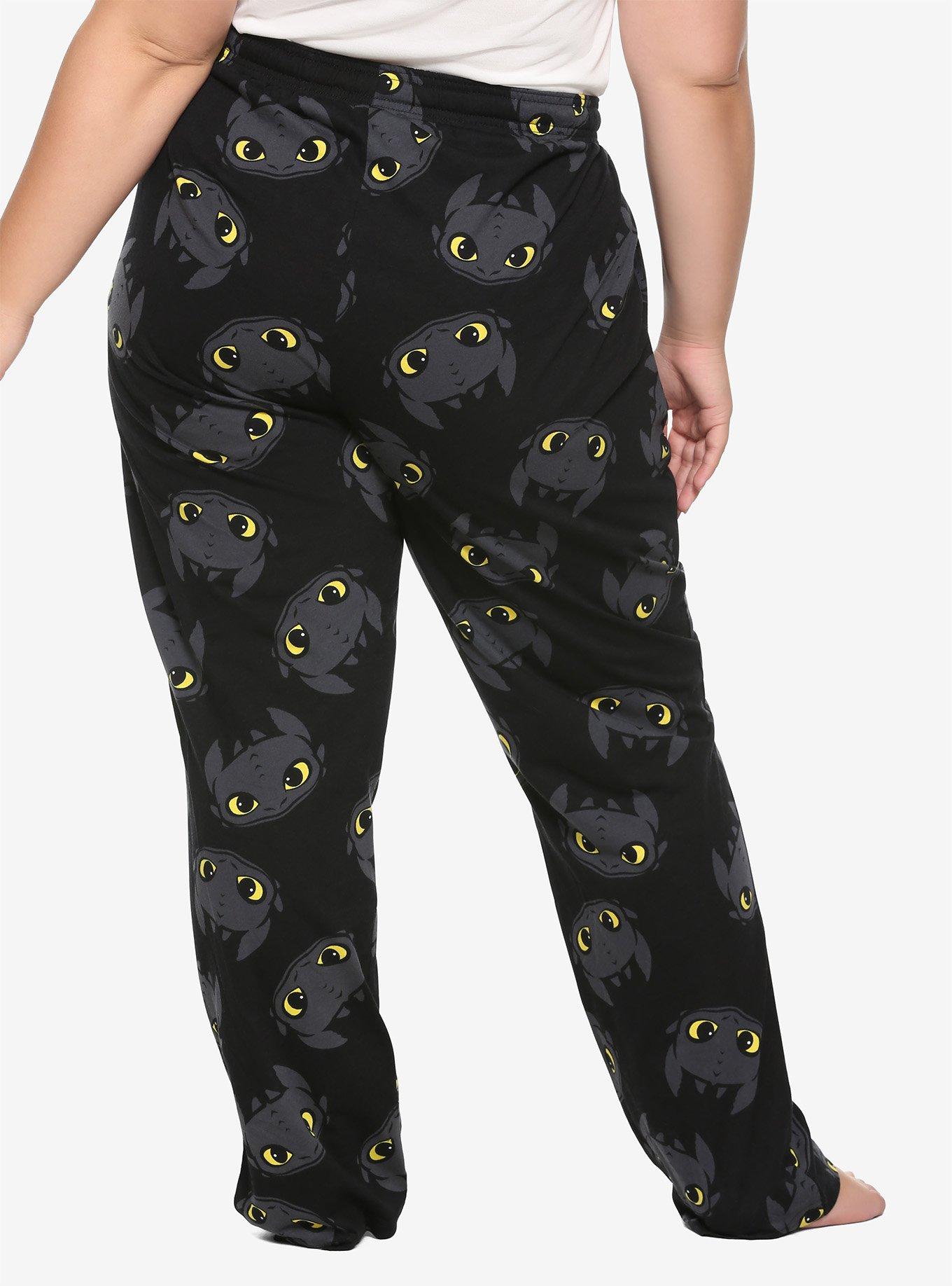How To Train Your Dragon Toothless Pajama Pants Plus Size, MULTI, alternate