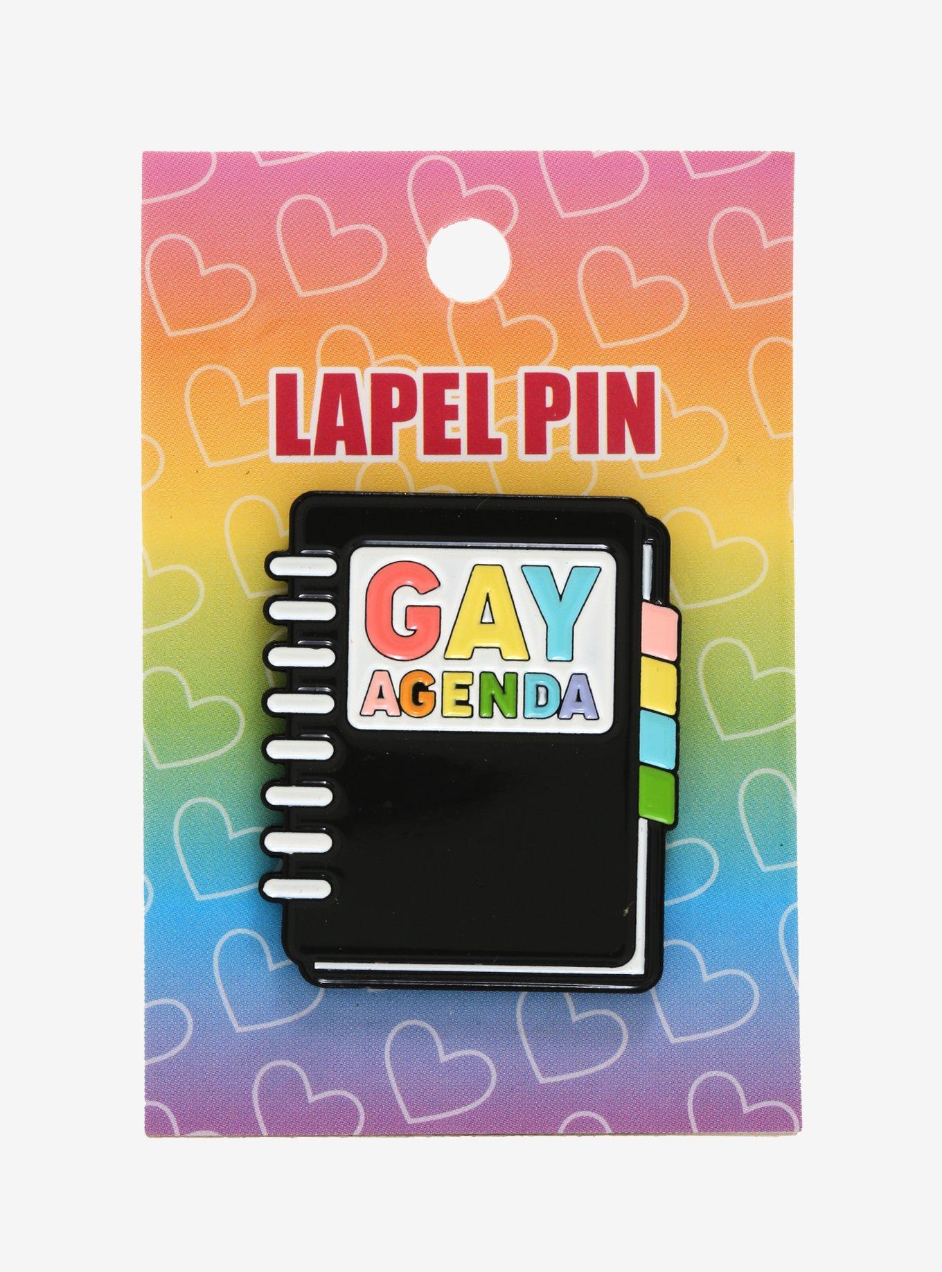Gay Agenda Enamel Pin, , alternate