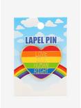 Love Is A Human Right Rainbow Enamel Pin, , alternate