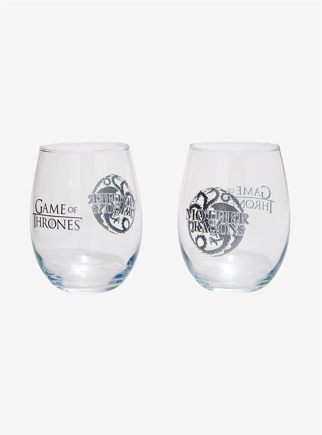 Game of Thrones Mother of Dragons Stemless Wine Glass Set - BoxLunch Exclusive, , alternate