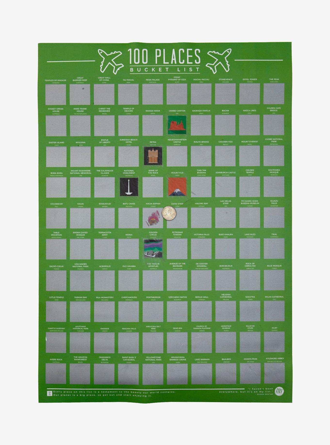 100 Places Scratch Off Bucket List Poster, , alternate