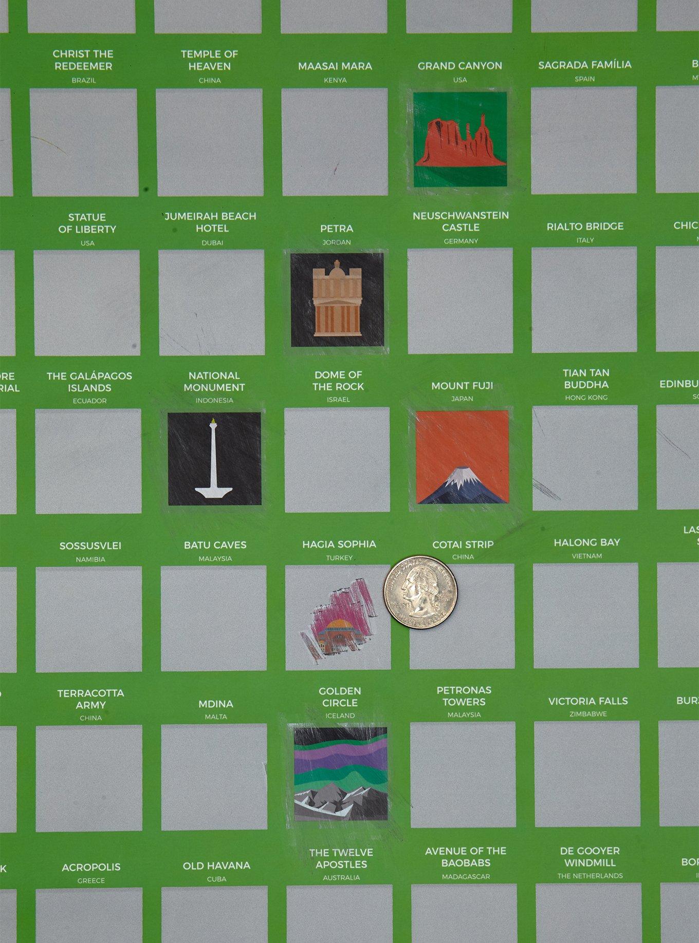 100 Places Scratch Off Bucket List Poster, , alternate