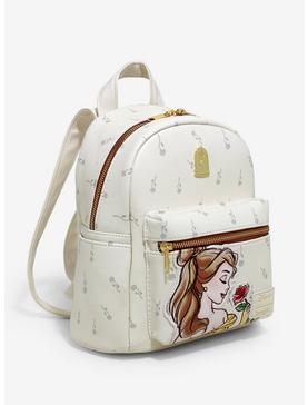Plus Size Loungefly Disney Beauty And The Beast Falling Roses Mini Backpack, , hi-res
