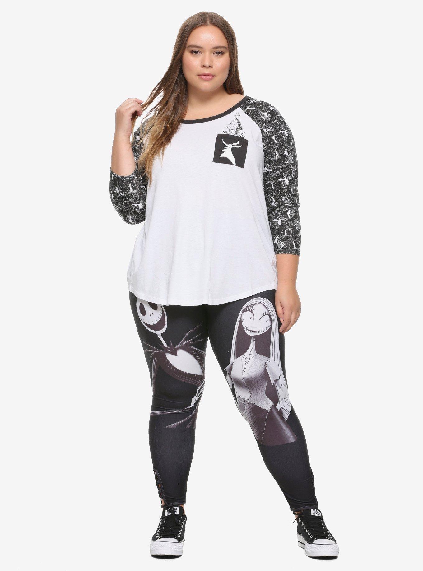 The Nightmare Before Christmas Black & White Jack & Sally Plus Size, , alternate