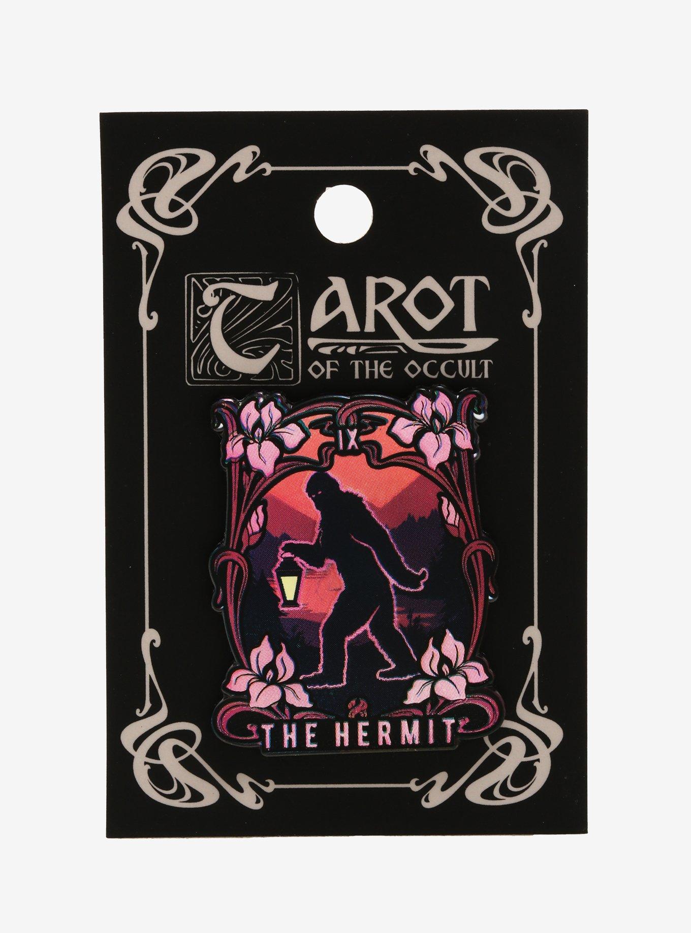 The Hermit Tarot Card Enamel Pin, , alternate