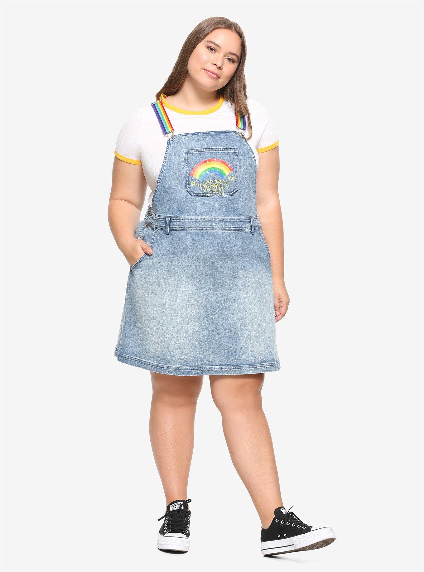 SpongeBob SquarePants Imagination Denim Skirtall Plus Size, INDIGO, alternate