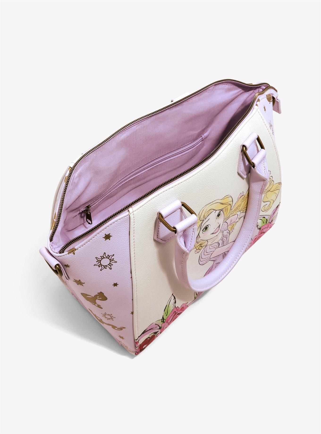 Loungefly Disney Tangled Rapunzel Floral Satchel Bag, , alternate