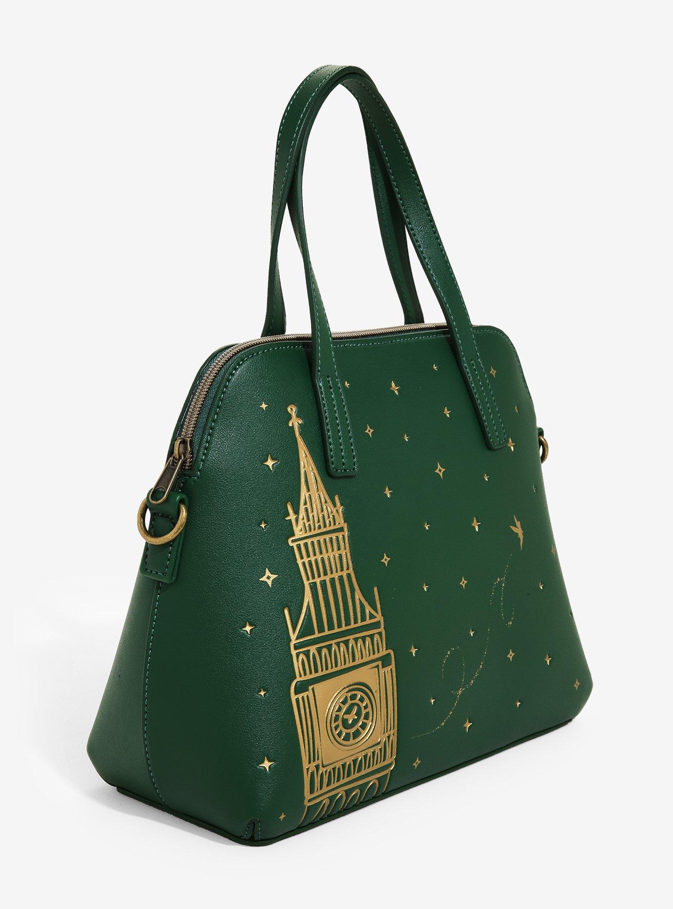 Loungefly Disney Peter Pan Big Ben Green Dome Satchel Bag, , alternate