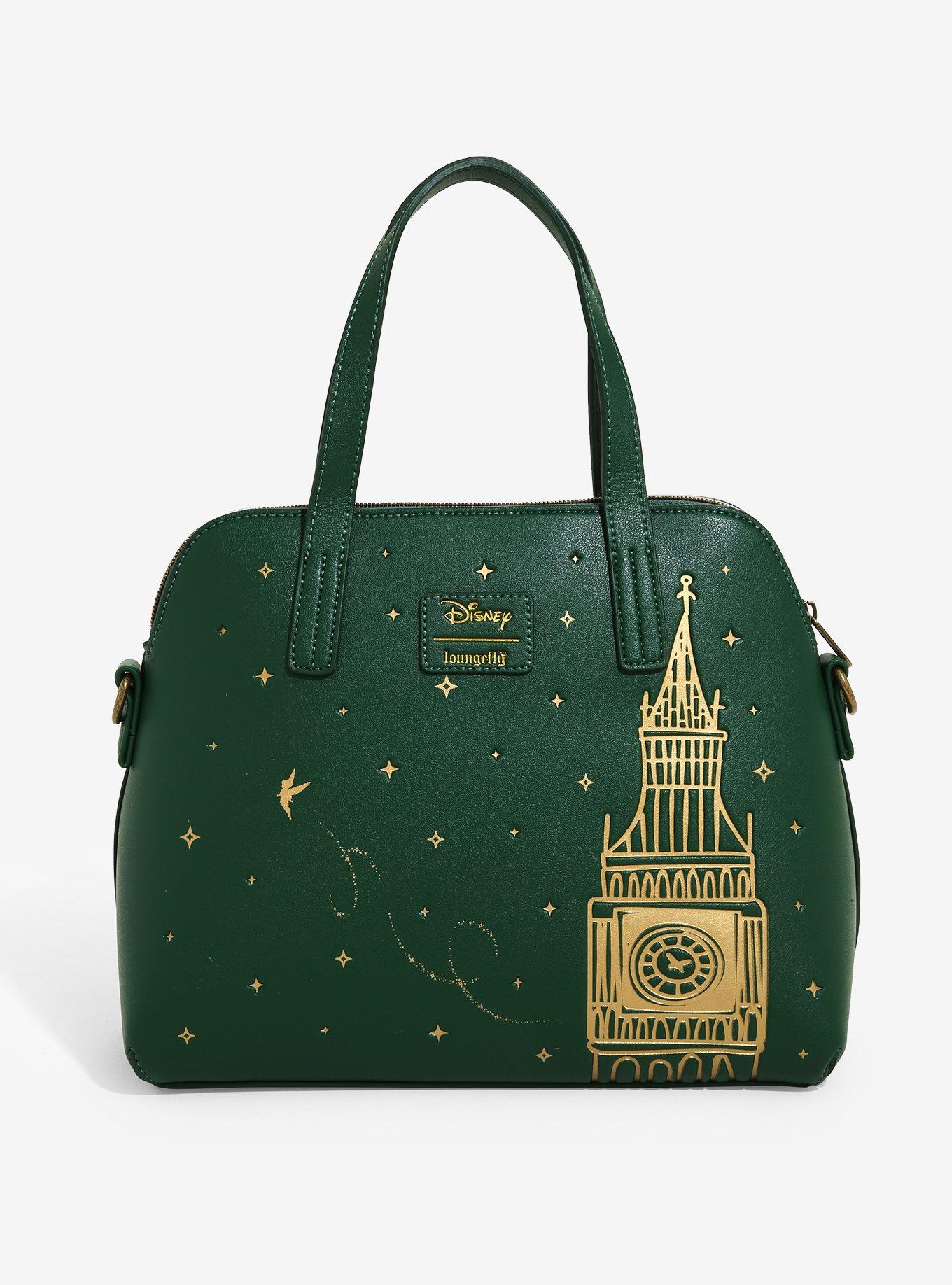 Loungefly Disney Peter Pan Big Ben Green Dome Satchel Bag, , alternate