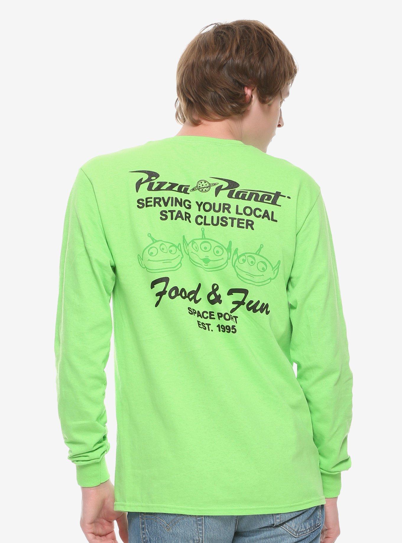 Disney Pixar Toy Story Pizza Planet Aliens Long Sleeve T-Shirt, GREEN, alternate