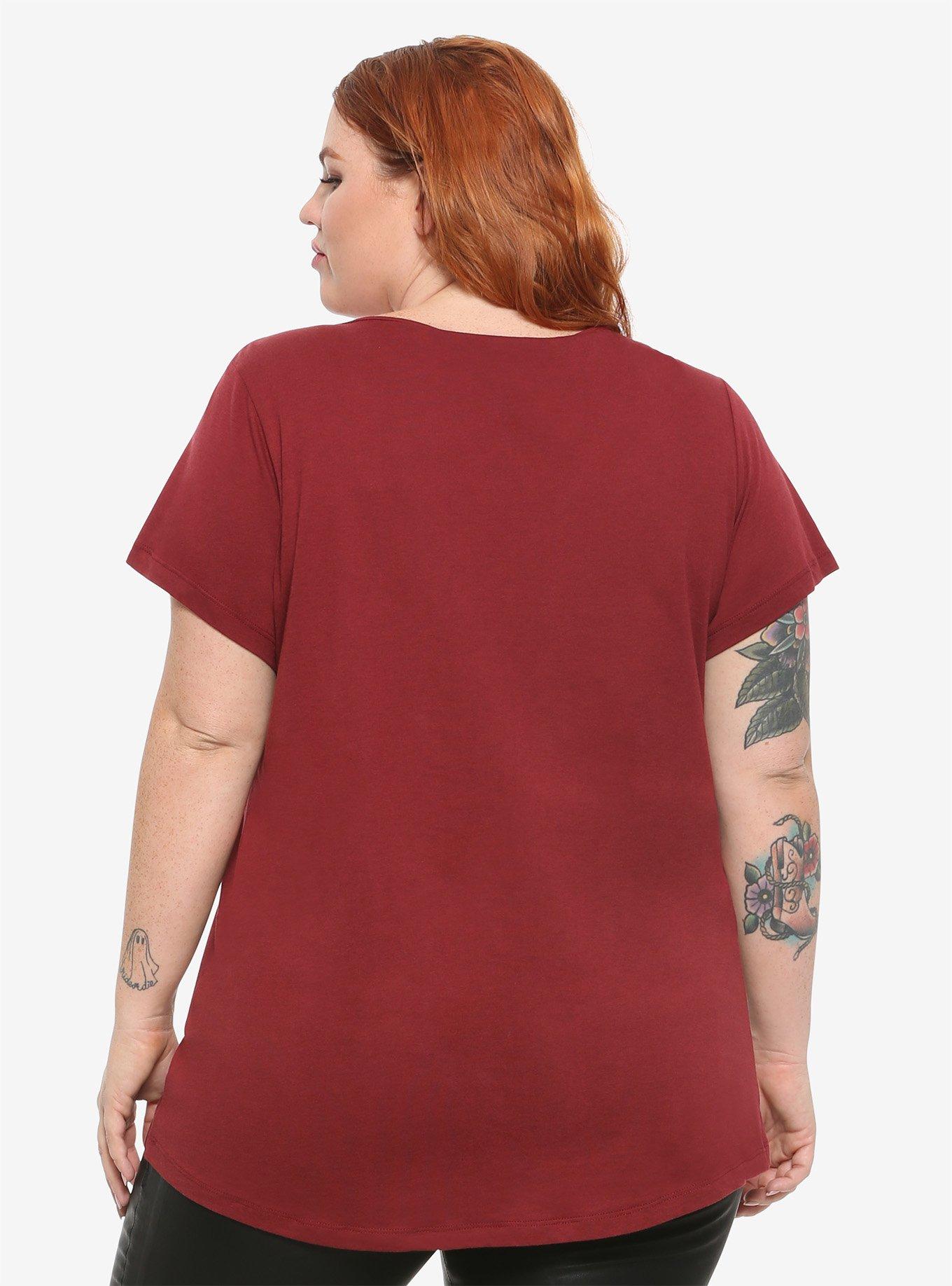 Supernatural Devil's Trap Girls Strappy T-Shirt Plus Size, BLACK, alternate
