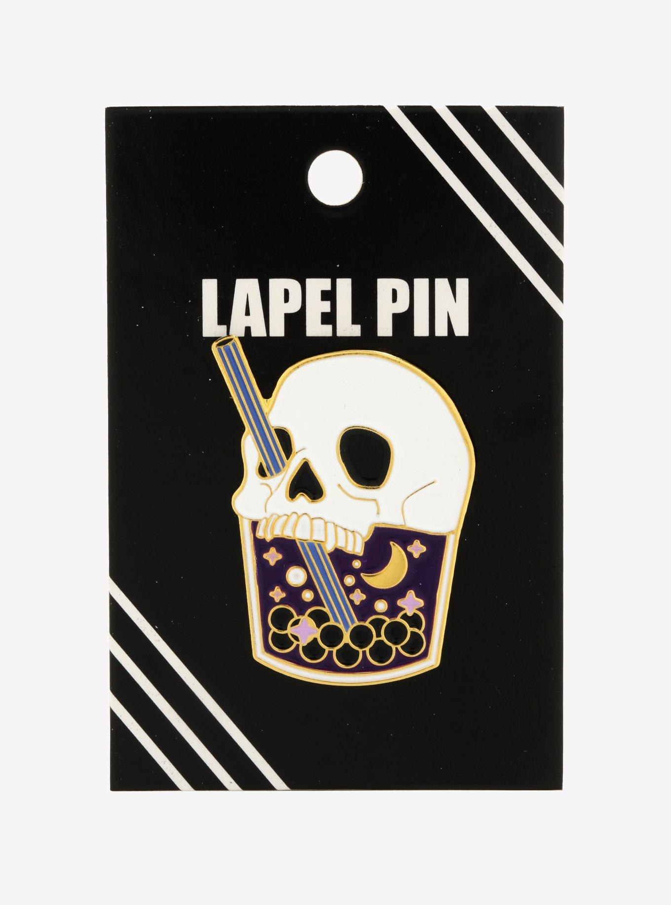 Skull Boba Enamel Pin, , alternate
