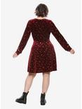 Harry Potter Burgundy Velvet Long-Sleeve Dress Plus Size, MAROON, alternate