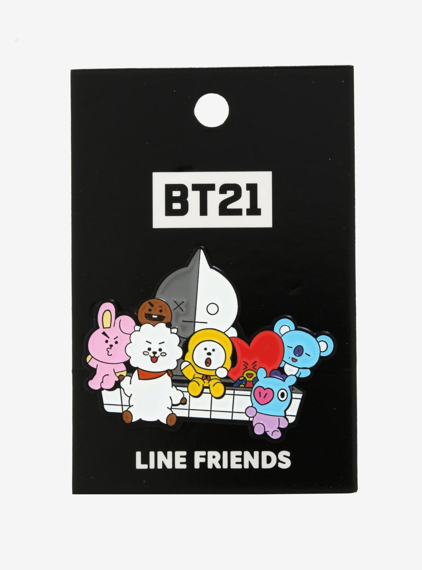 BT21 Group Sitting Enamel Pin, , alternate
