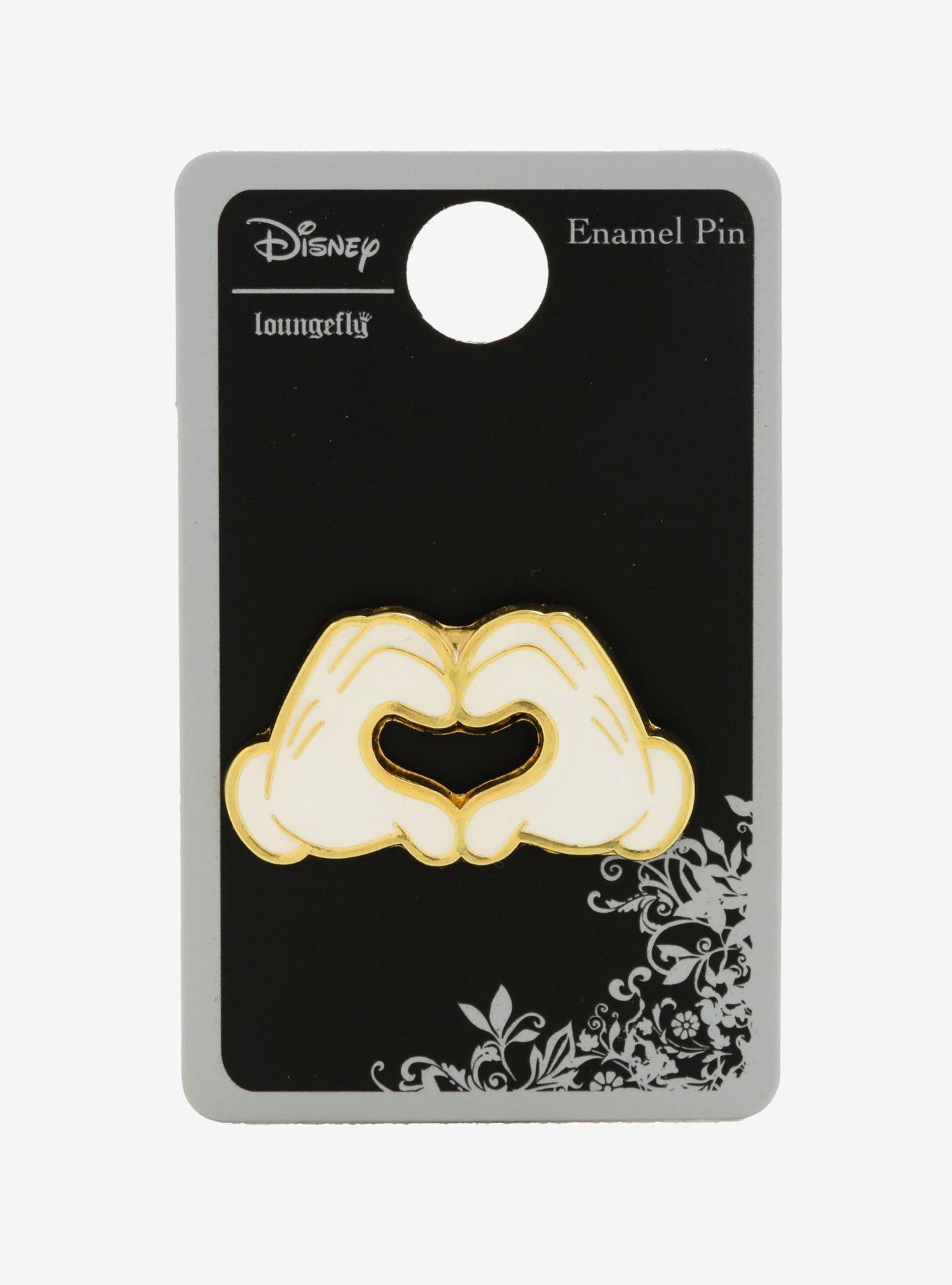 Loungefly Disney Mickey Mouse Heart Hand Enamel Pin, , alternate