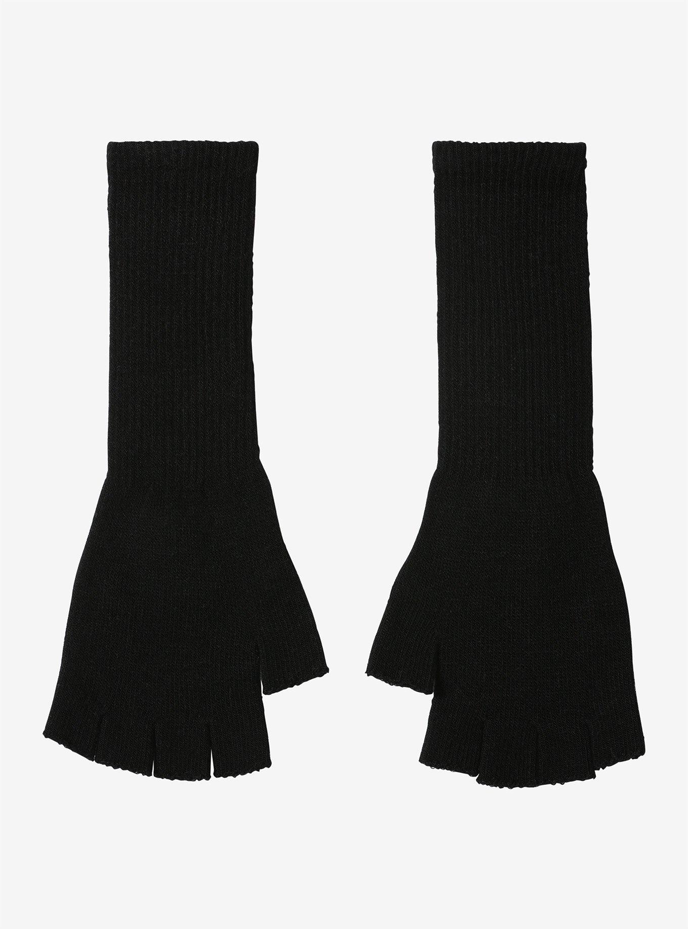 Skeleton Extended Fingerless Gloves, , alternate