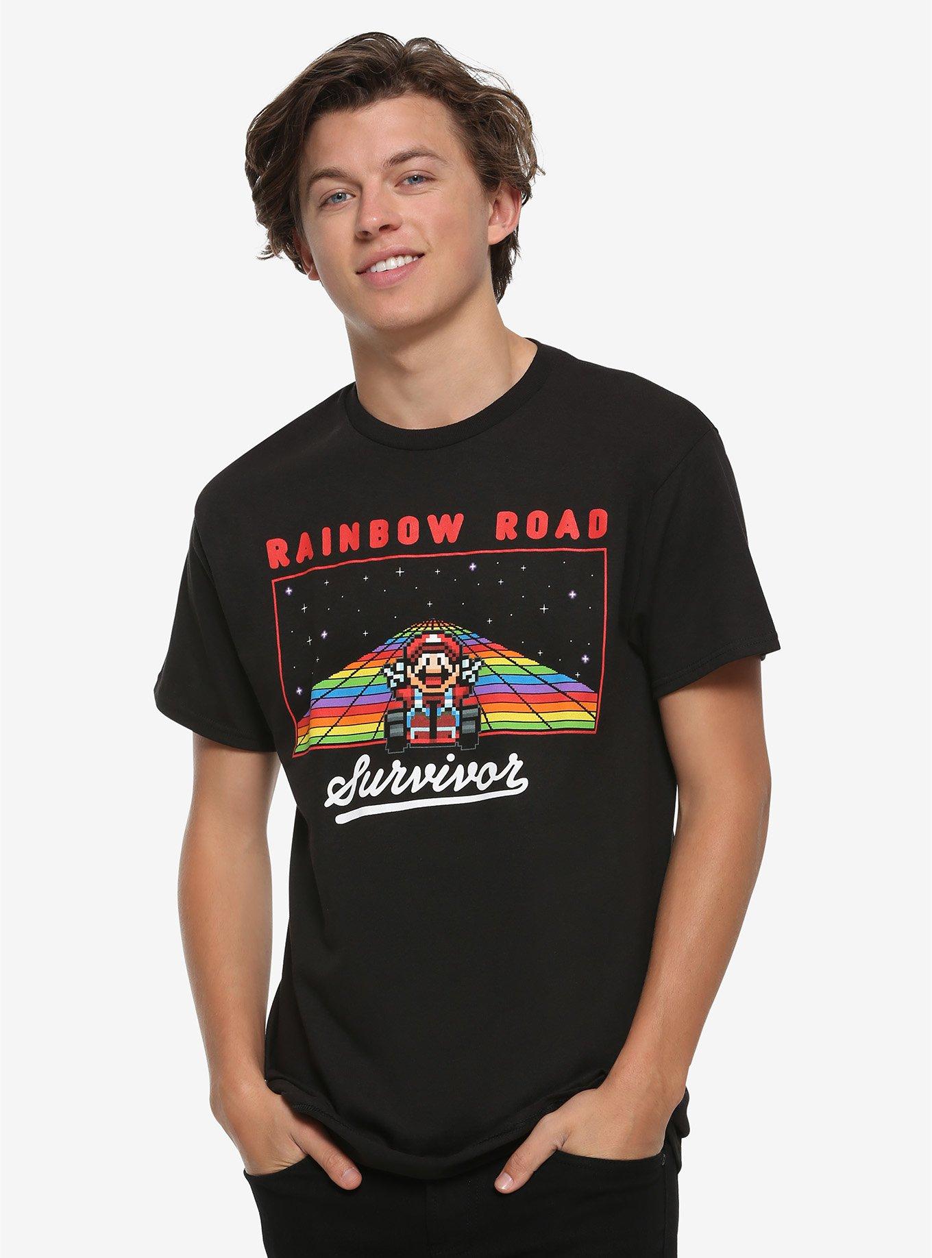 Mario Kart Rainbow Road Survivor T-Shirt, , alternate