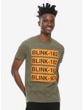 Blink-182 Orange Block T-Shirt, OLIVE, alternate