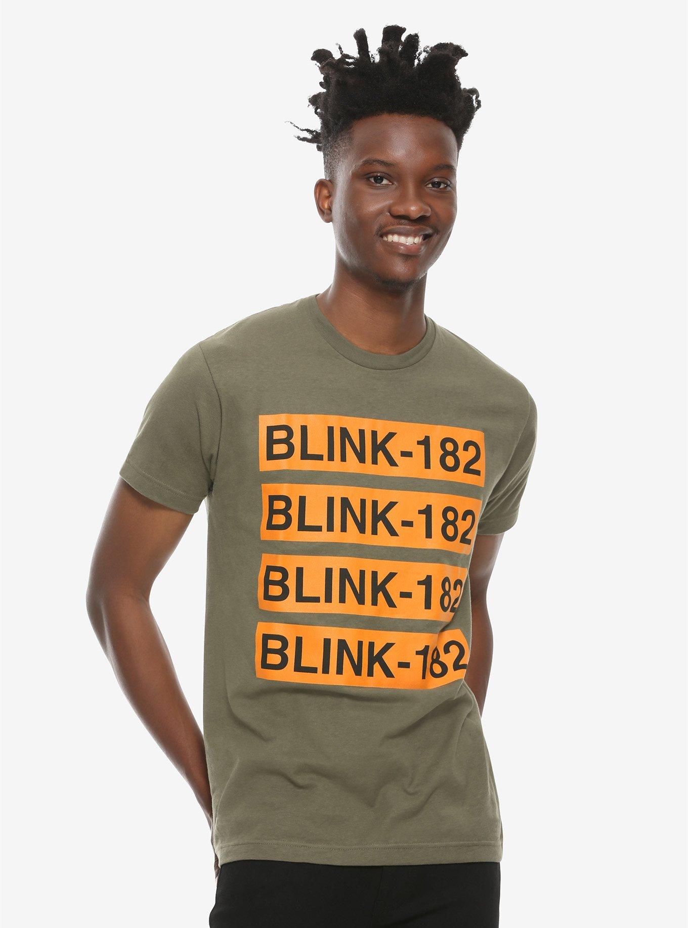 Blink-182 Orange Block T-Shirt, OLIVE, alternate