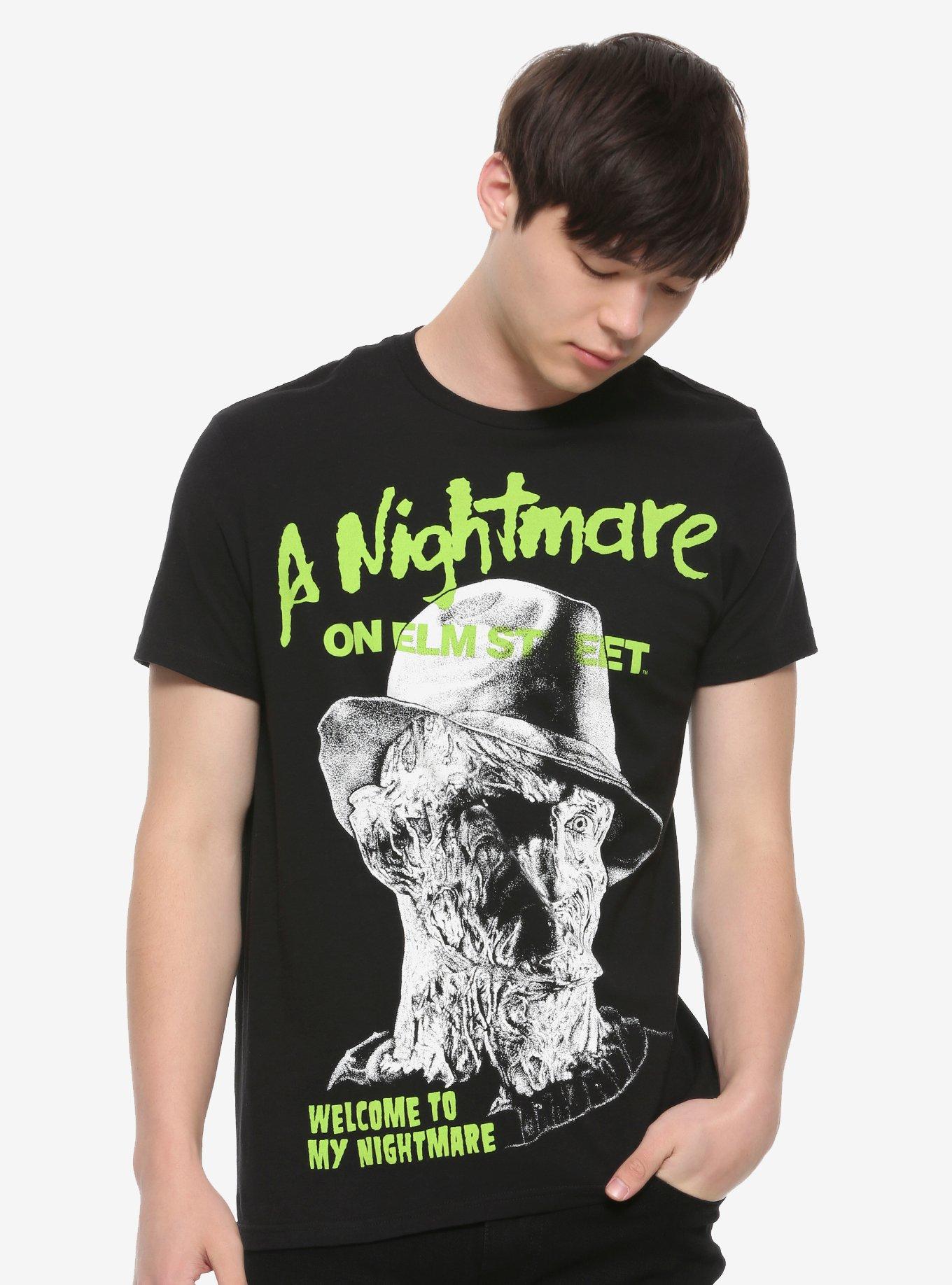 A Nightmare On Elm Street Freddy Neon T-Shirt, GREEN, alternate