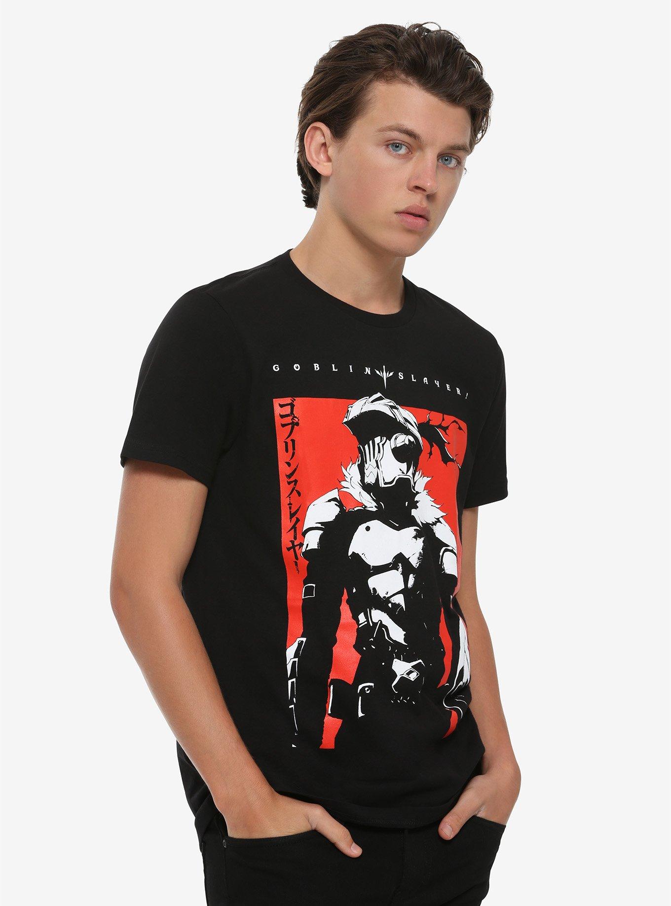 Goblin Slayer Black White & Red T-Shirt, RED, alternate