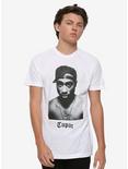 Tupac Black & White Photo T-Shirt, WHITE, alternate