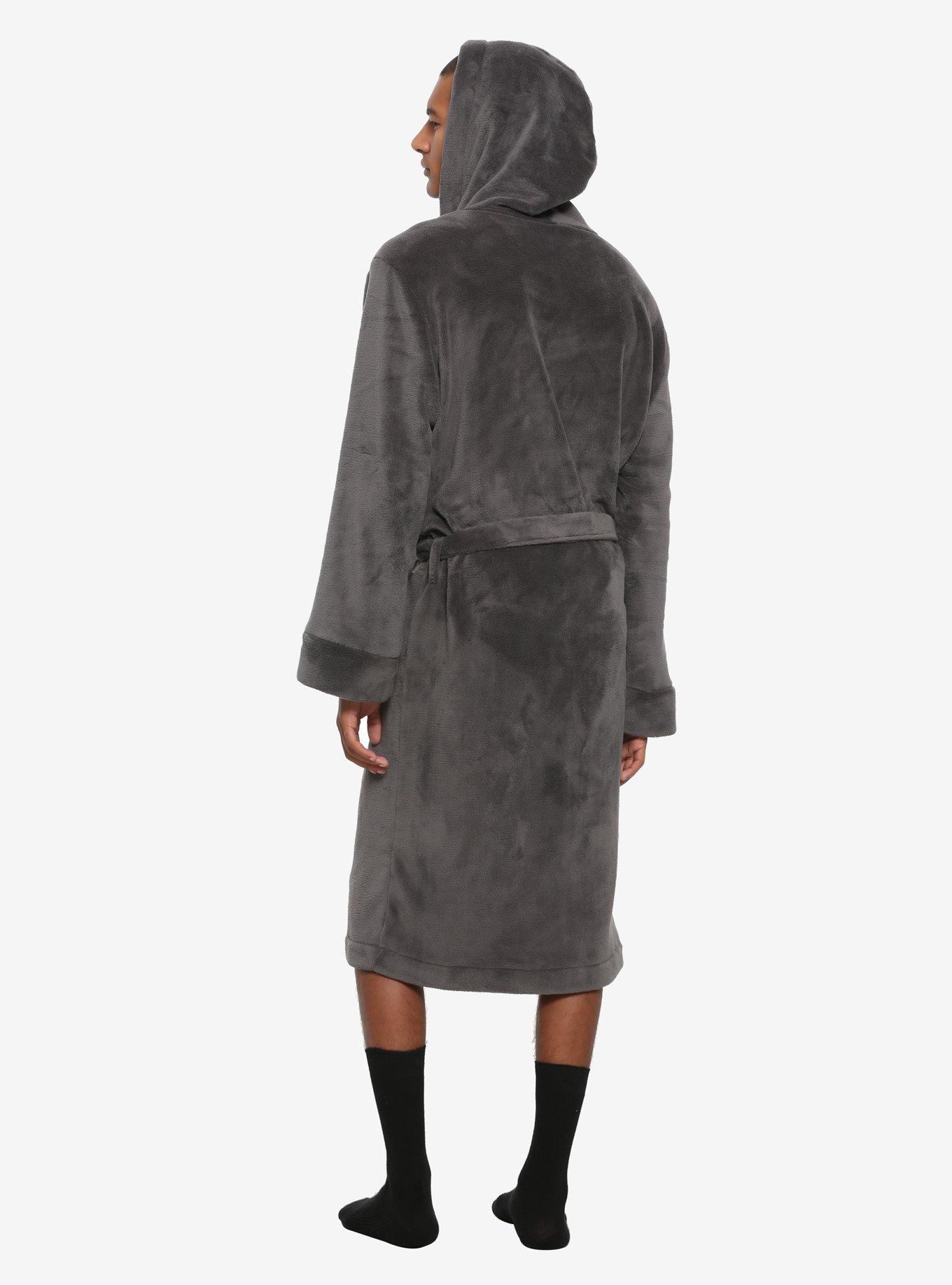 The Office Dunder Mifflin Grey Plush Robe - BoxLunch Exclusive, , alternate