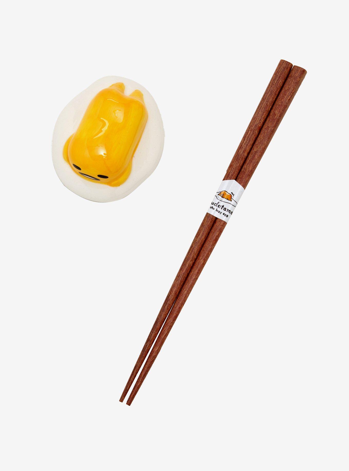 Gudetama Chopstick Set With Ceramic Holder, , alternate