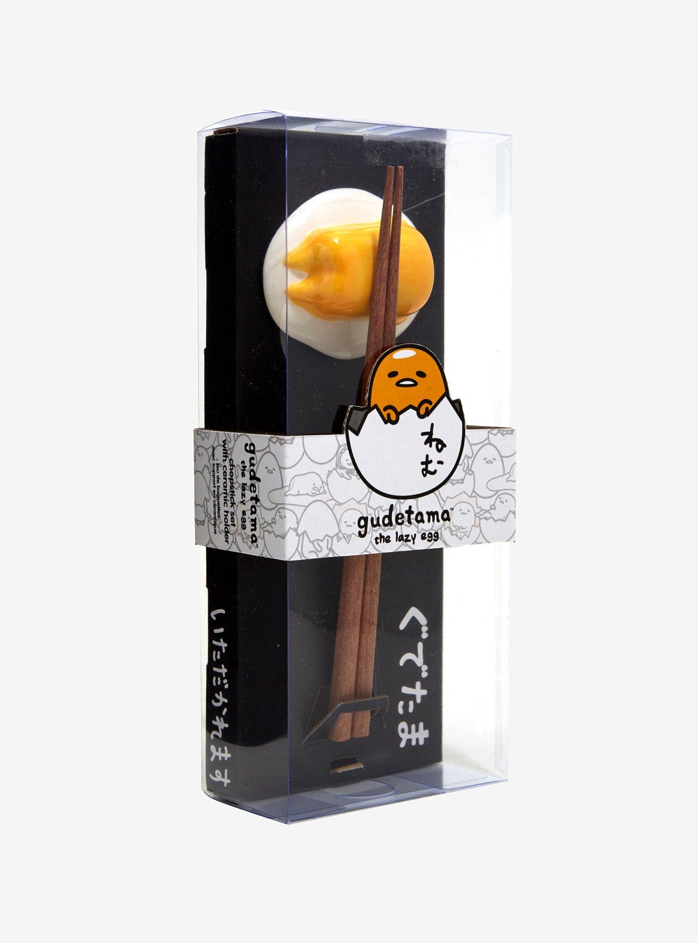 Gudetama Chopstick Set With Ceramic Holder, , alternate