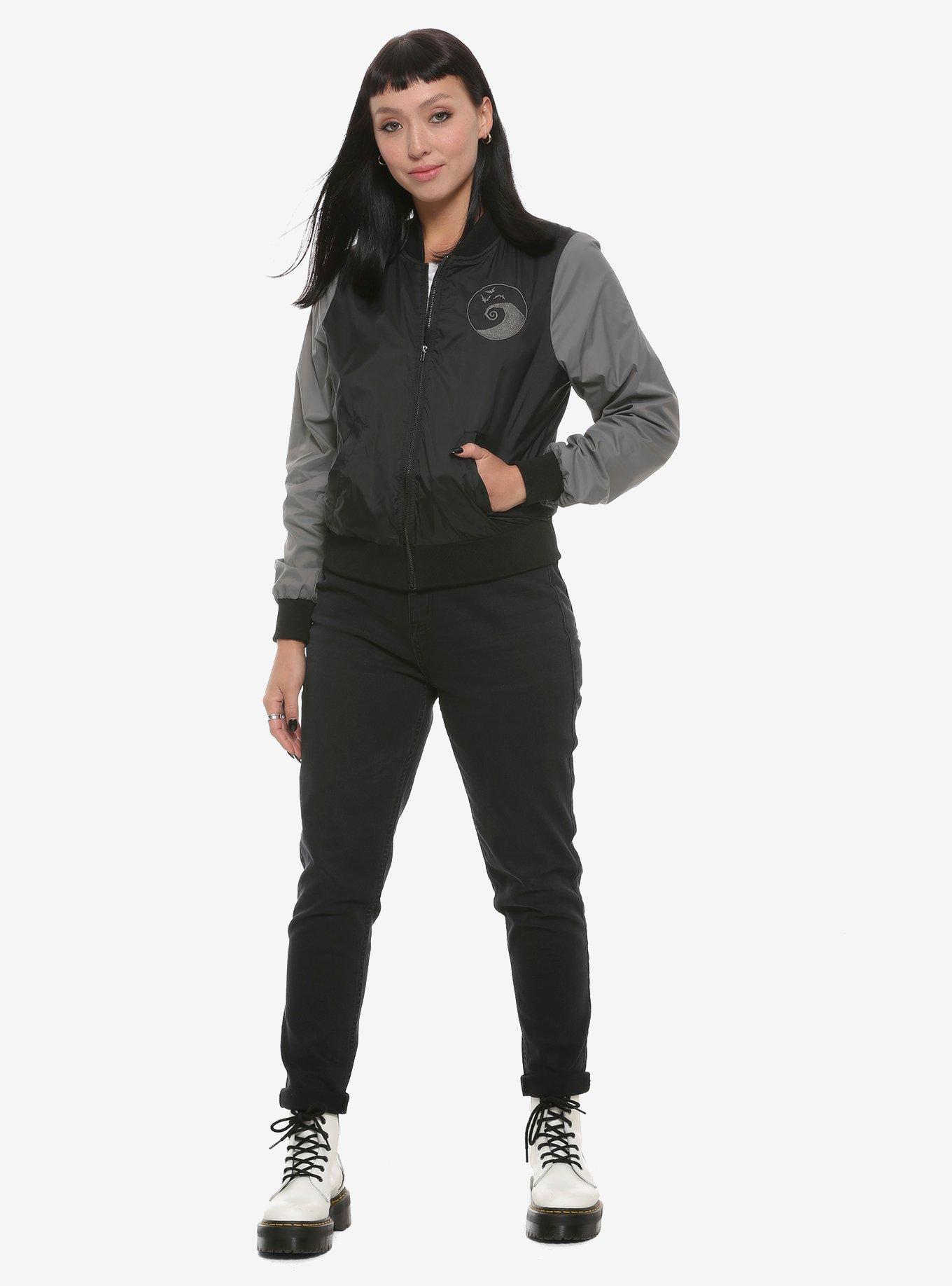 The Nightmare Before Christmas Black & Grey Bomber Jacket, , alternate
