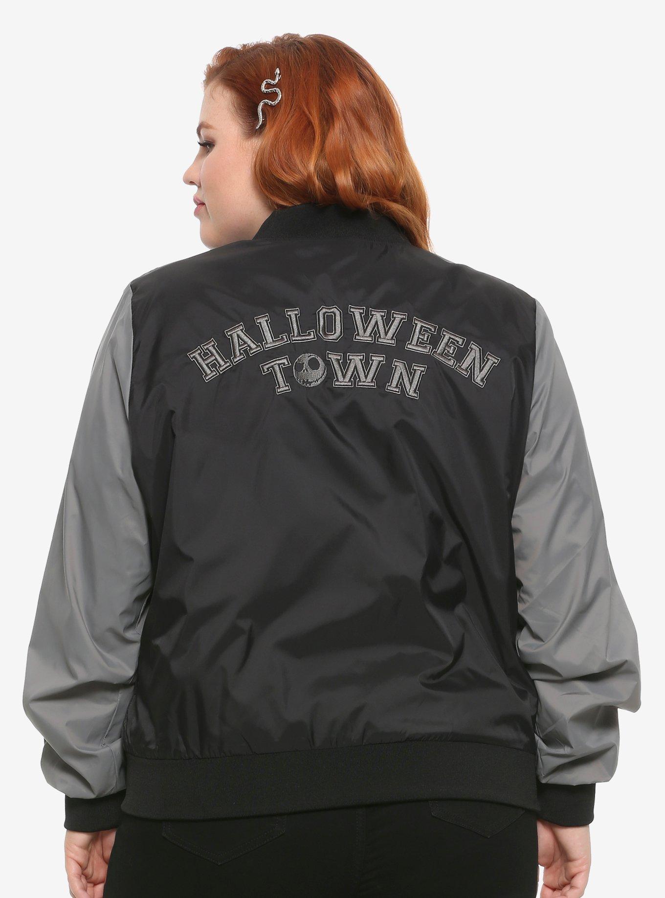 The Nightmare Before Christmas Black & Grey Bomber Jacket Plus Size, , alternate