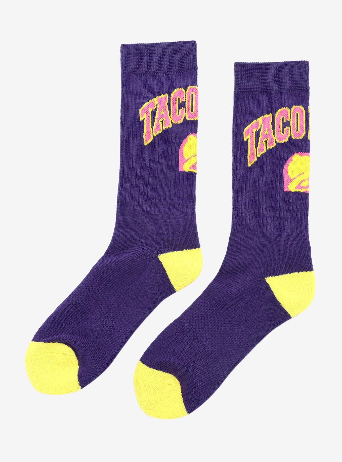 Taco Bell Logo Crew Socks - BoxLunch Exclusive, , alternate