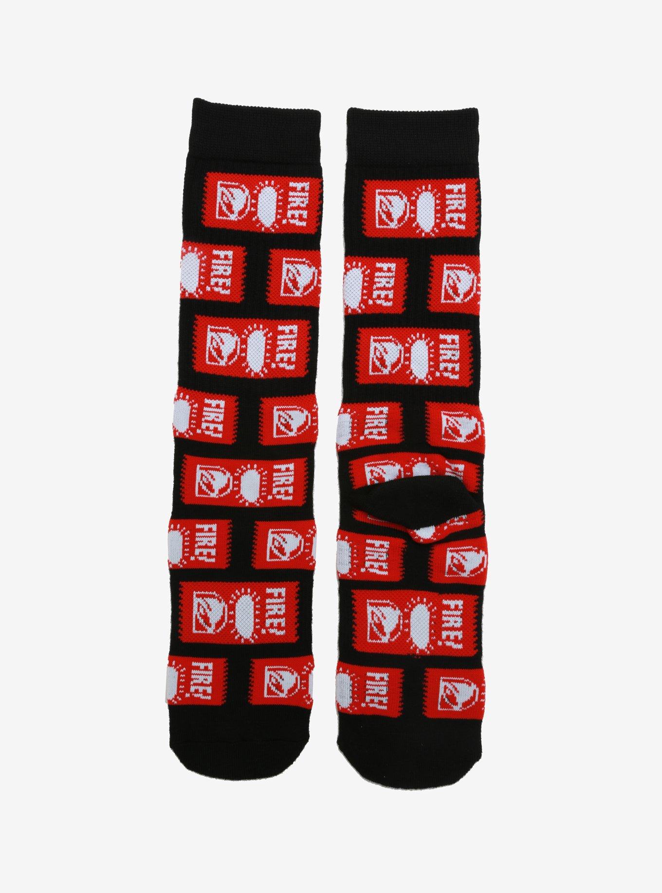 Taco Bell Fire Sauce Crew Socks - BoxLunch Exclusive, , alternate