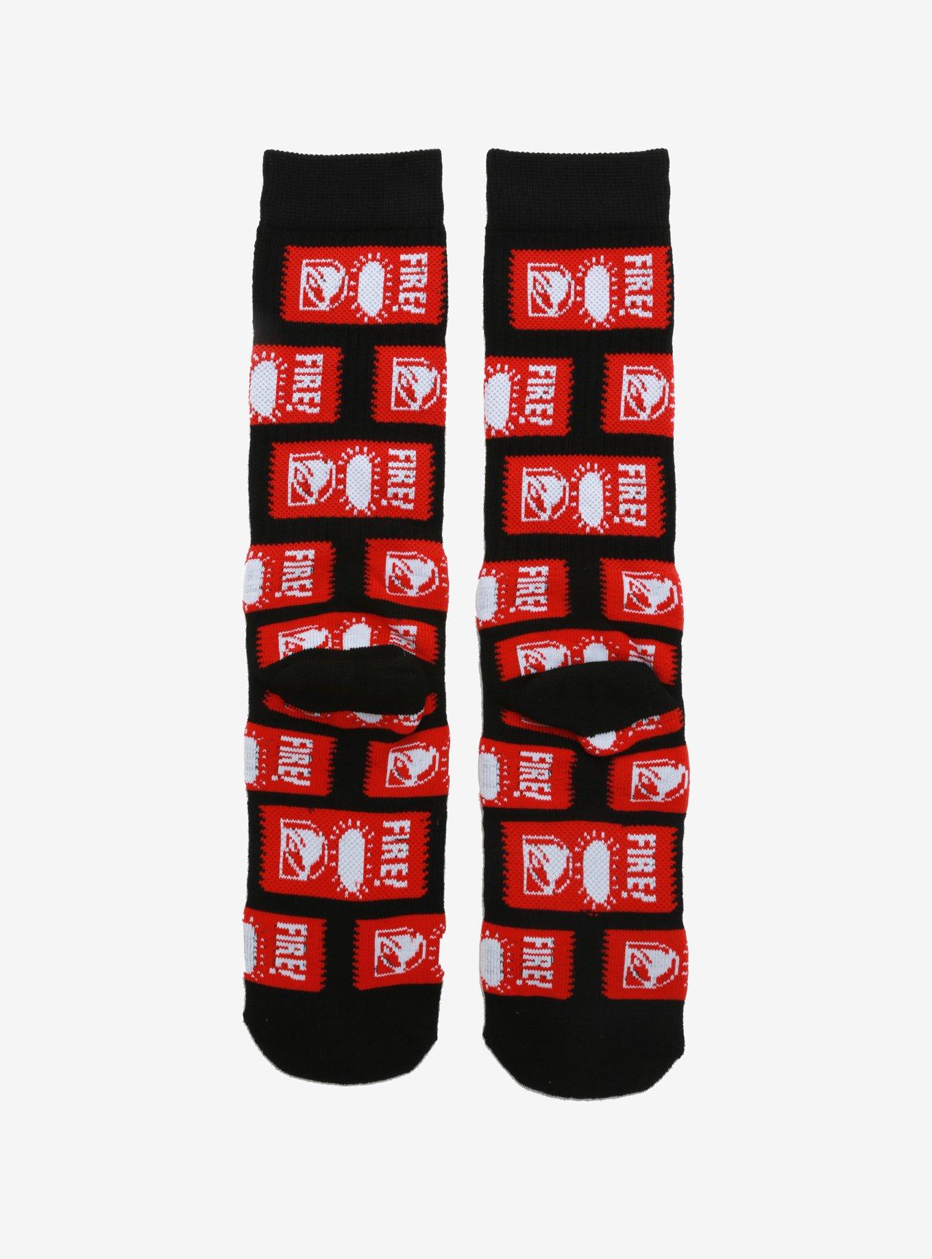 Taco Bell Fire Sauce Crew Socks - BoxLunch Exclusive, , alternate