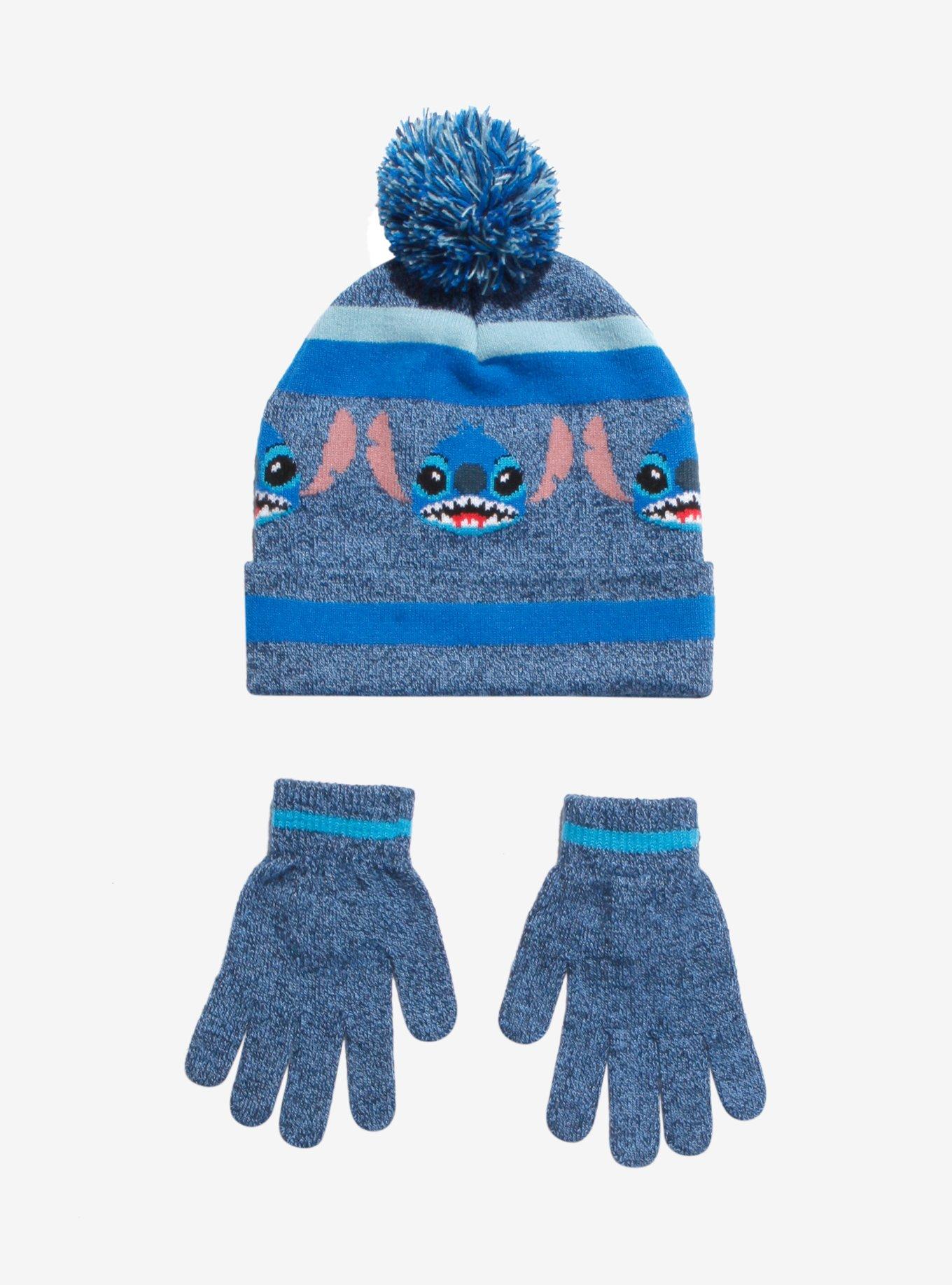 Disney Lilo & Stitch Toddler Pom Cuff Beanie & Gloves Set, , alternate