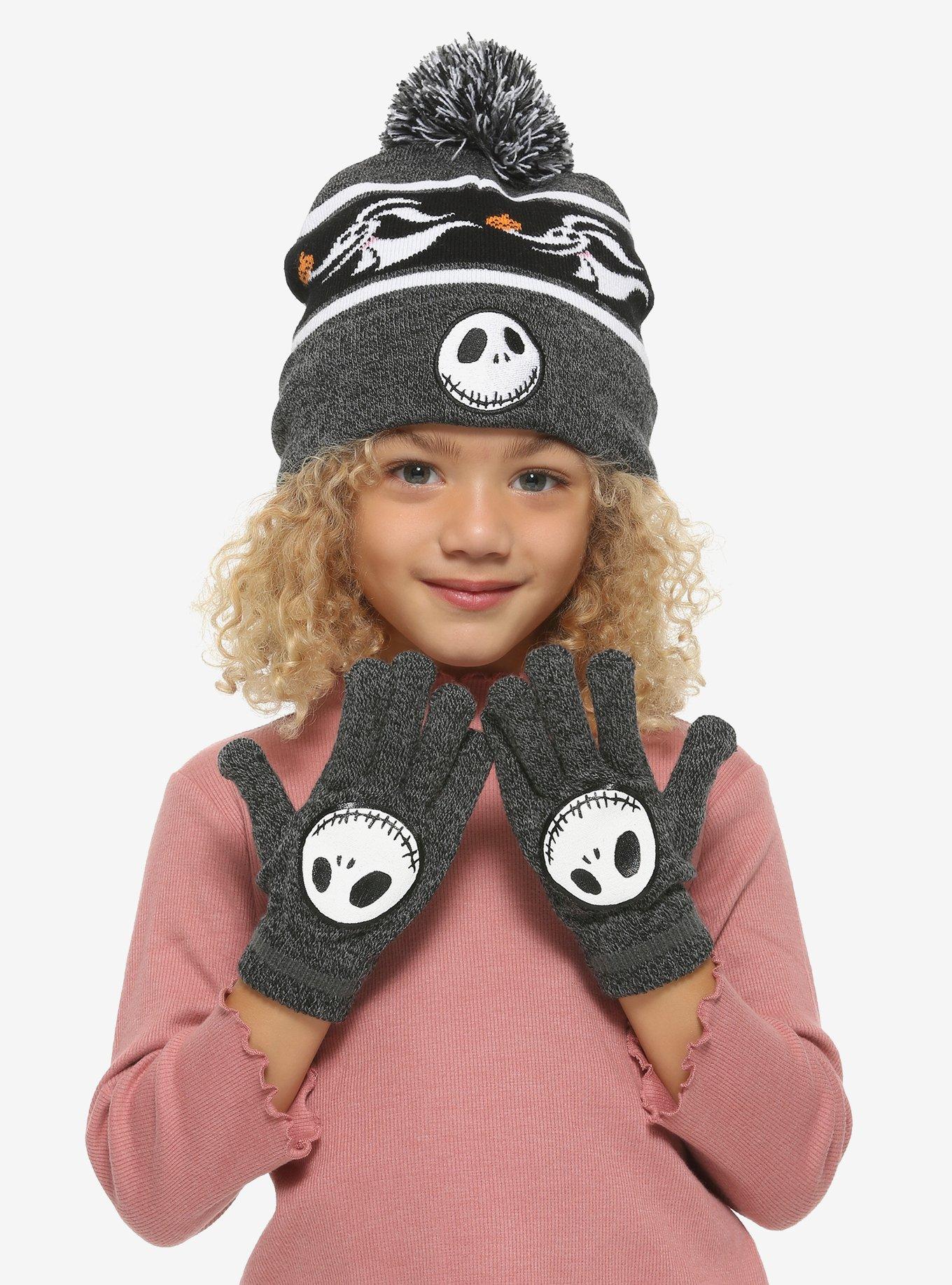 Disney The Nightmare Before Christmas Toddler Pom Beanie & Glove Set, , alternate