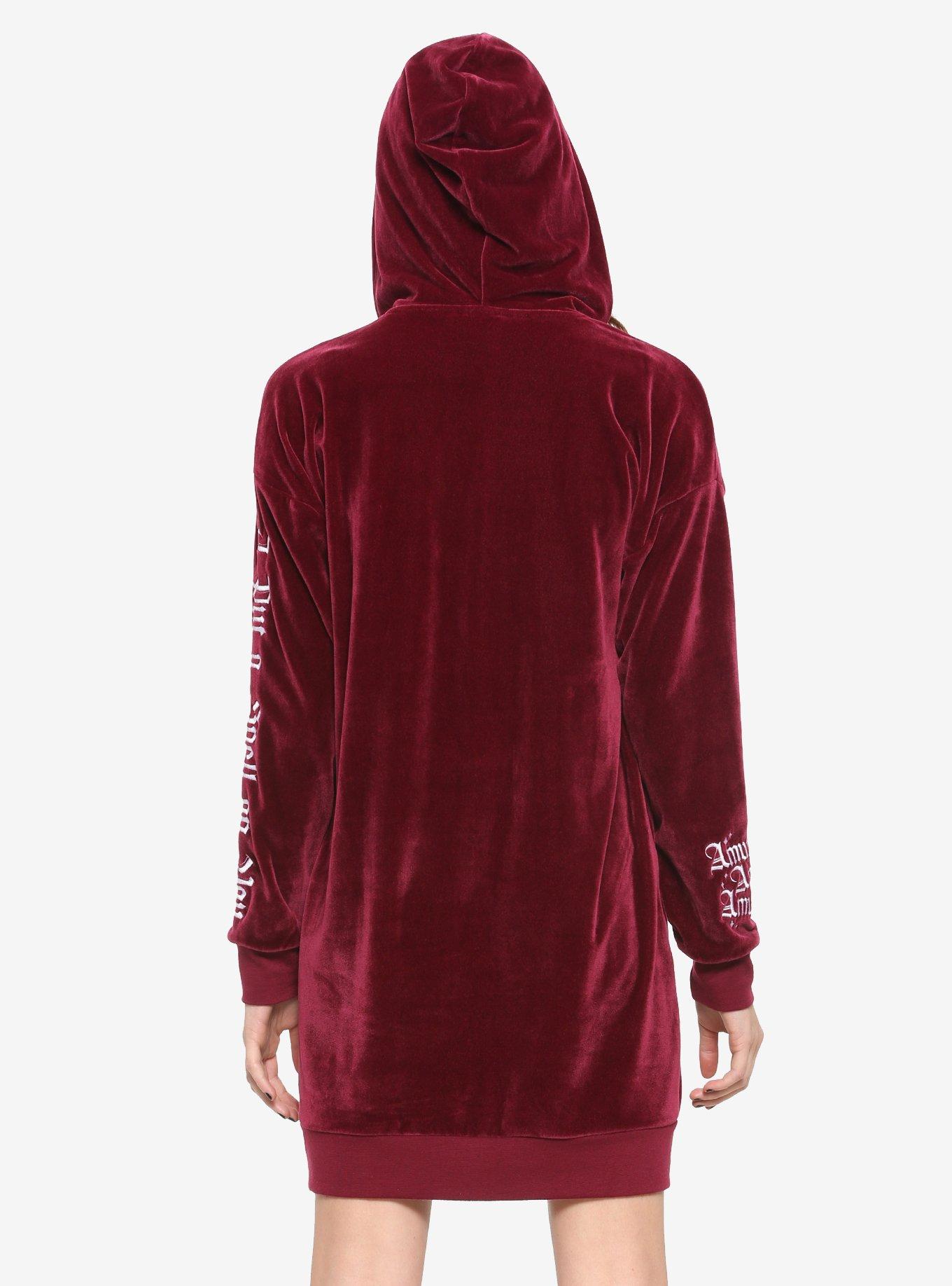 Her Universe Disney Hocus Pocus Velour Lace-Up Hoodie Dress, , alternate