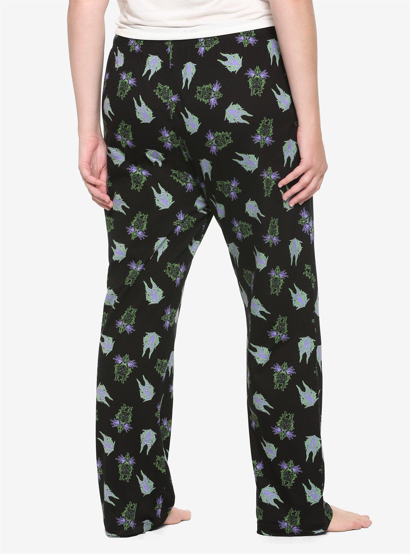 Disney Sleeping Beauty Maleficent Girls Pajama Pants Plus Size, MULTI, alternate