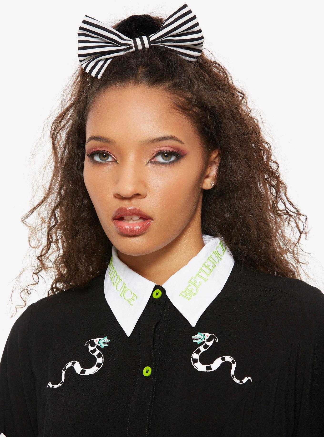 Beetlejuice Sandworm Girls Woven Button-Up, MULTI, alternate