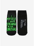 Beetlejuice Strange & Unusual Metallic No-Show Socks, , alternate